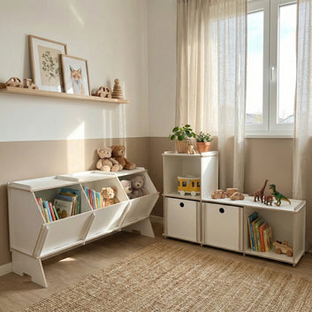 Opbevaringskassen Aksel White line