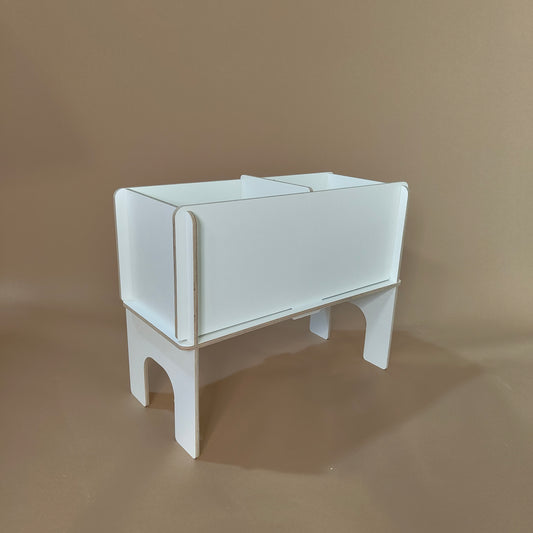 Bogkassen Albert White line